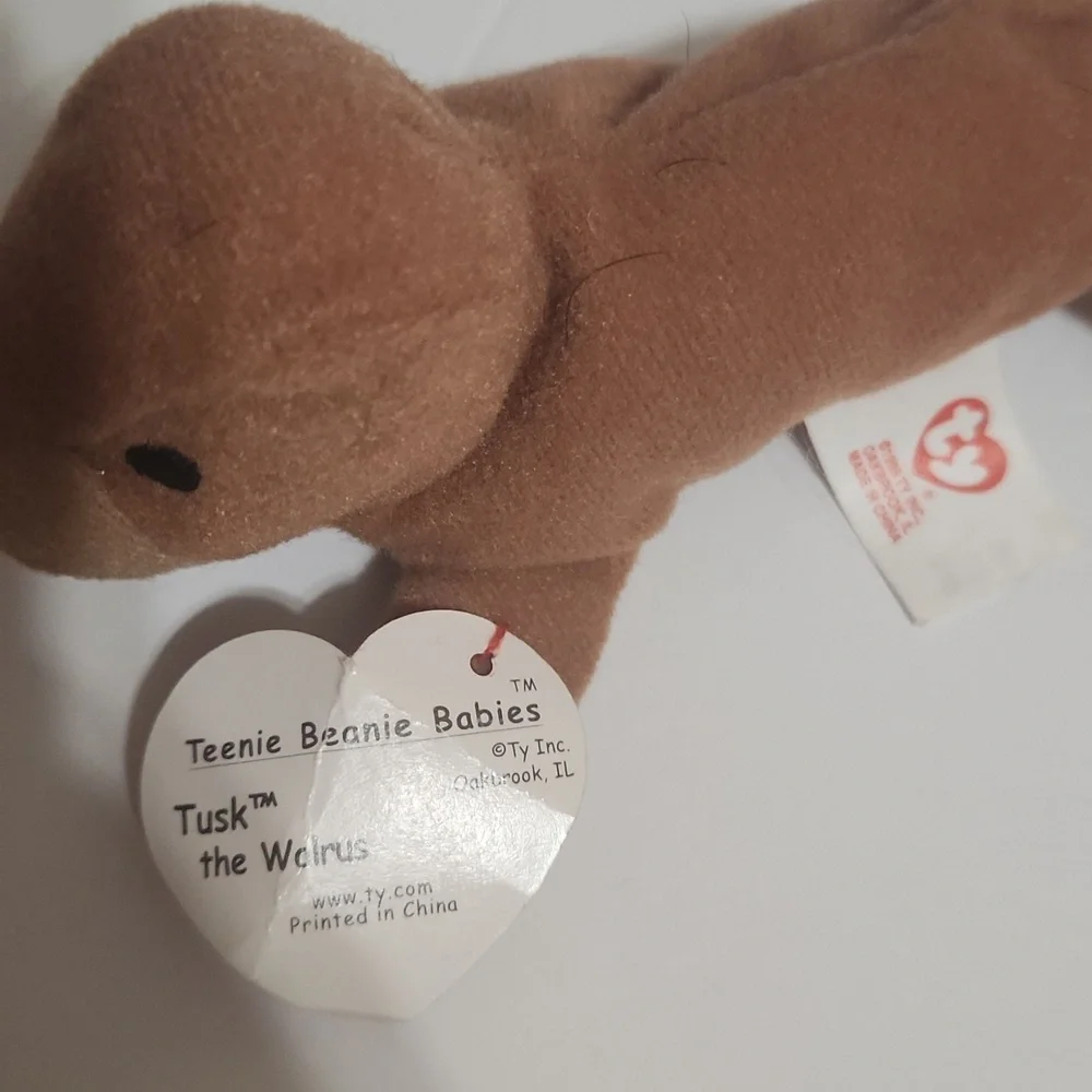 TY Beanie Babies Ocean Set, Inky, Jolly, Scoop, And Mini Tusk